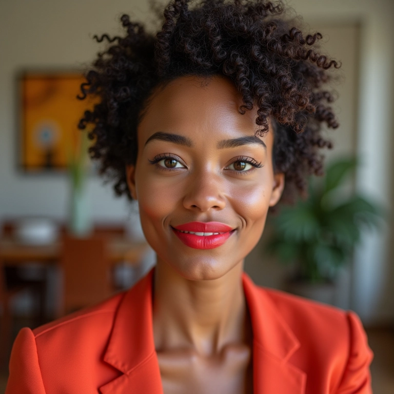 Gloss labial colorido para um look ousado.