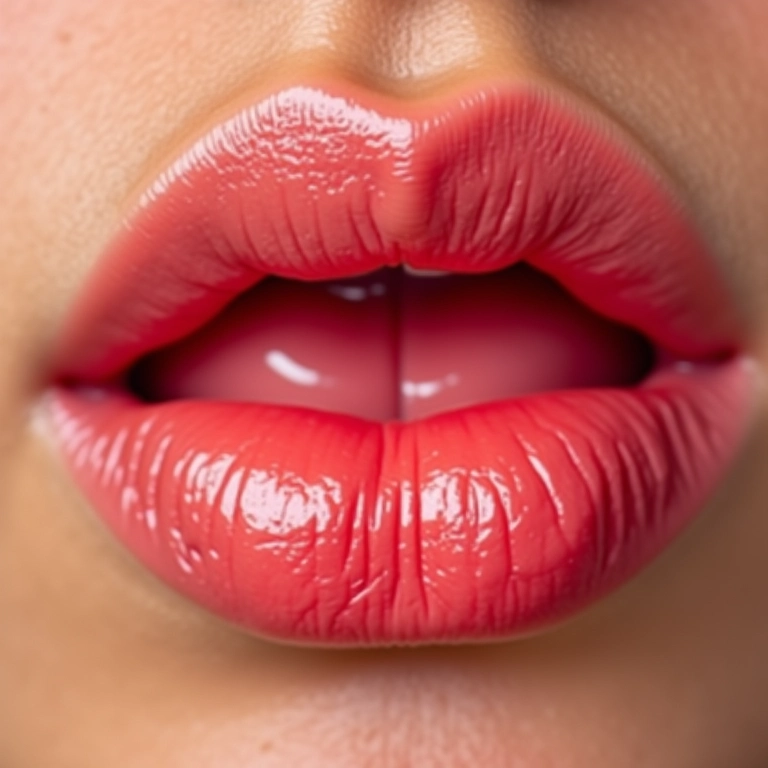 Gloss labial com ácido hialurônico: hidratação profunda.