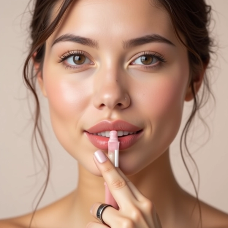 Gloss labial com efeito plump para lábios volumosos.
