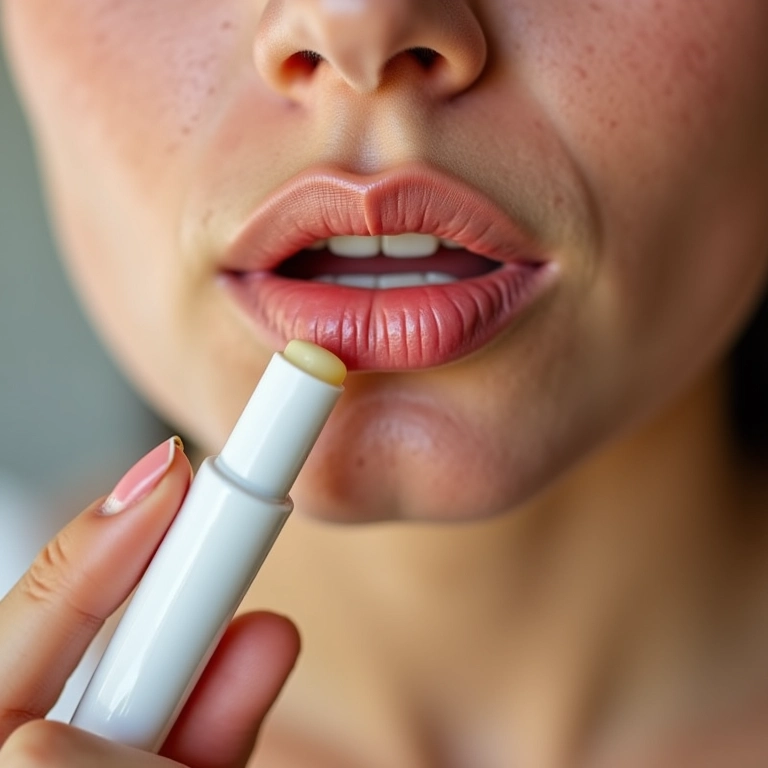 Hidratante labial com ácido hialurônico.