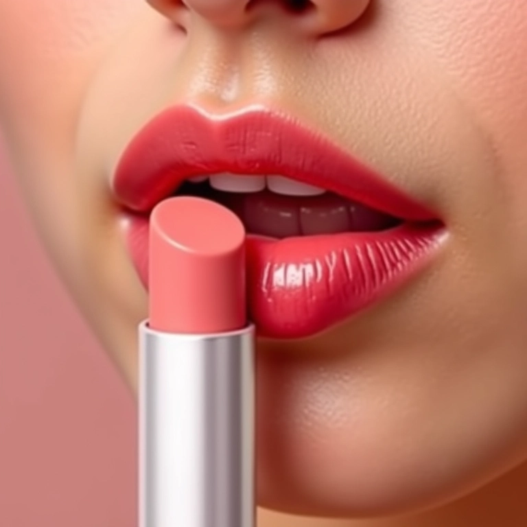 Hidratante labial com cor.