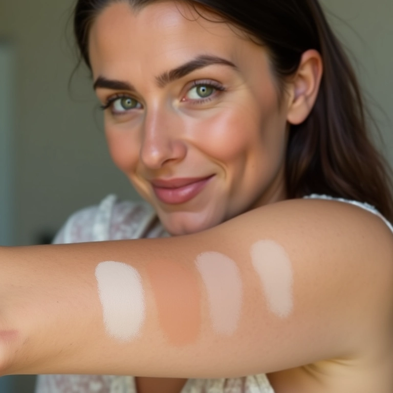 Identificando o subtom da pele clara.