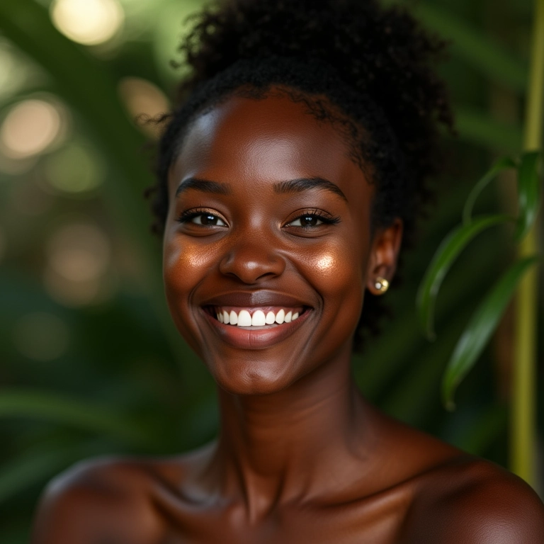 Iluminador cobre para toque de cor na pele negra.