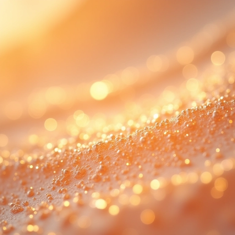 Iluminador em pérolas, pigmentação dourada.