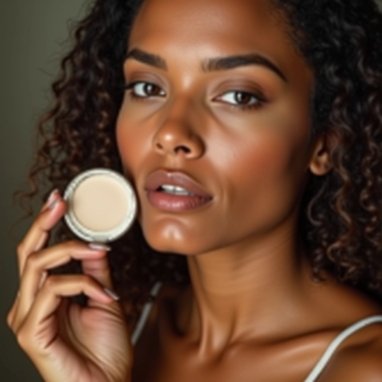 Iluminador em pó para pele oleosa.