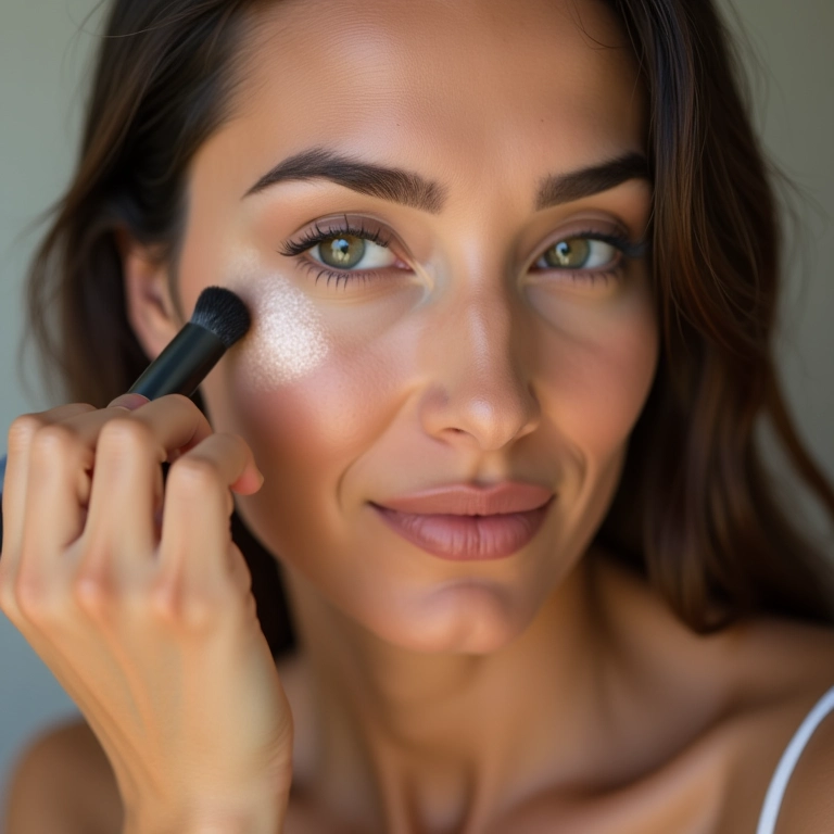 Iluminador para um brilho sutil na maquiagem.