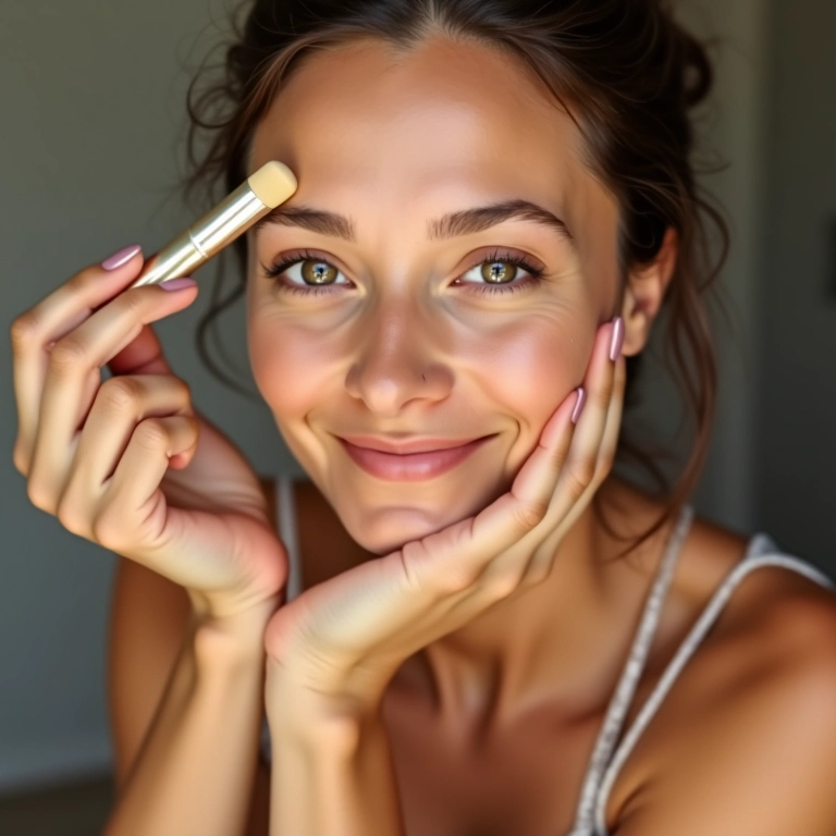 Iluminando a pele com corretivo amarelo.