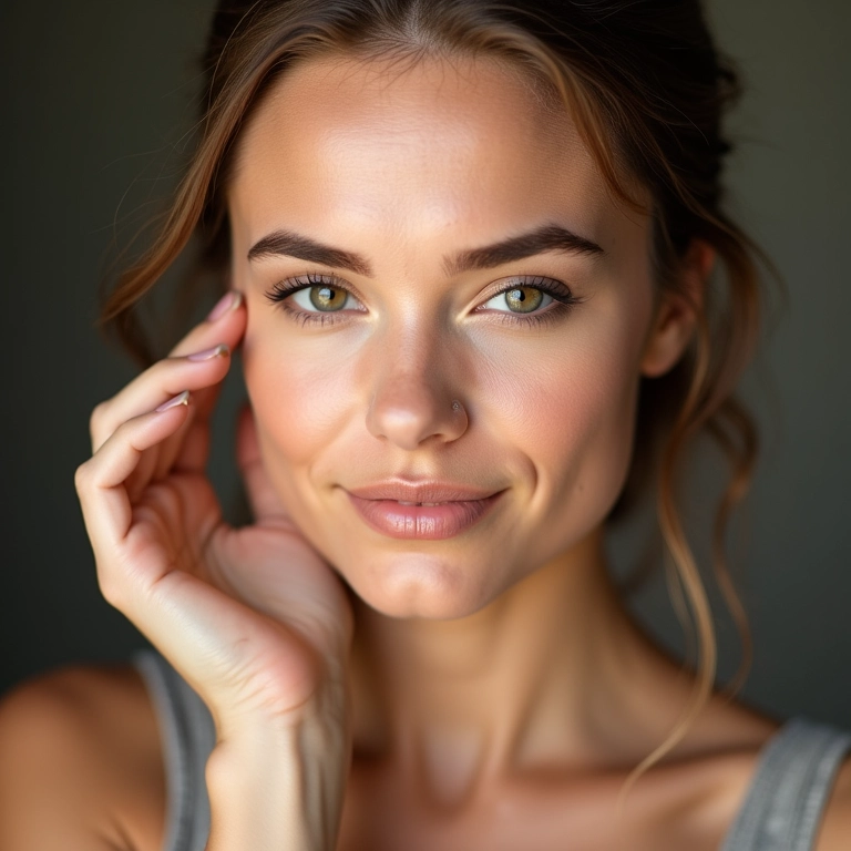 Iluminando a pele com corretivo.