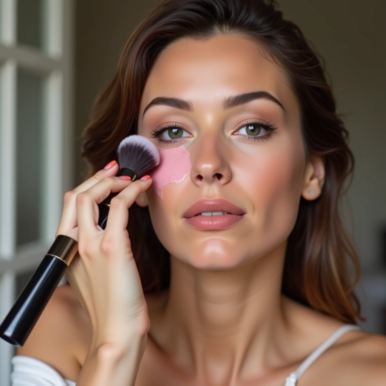 Iluminando a pele com pó solto rosa: técnica de aplicação.