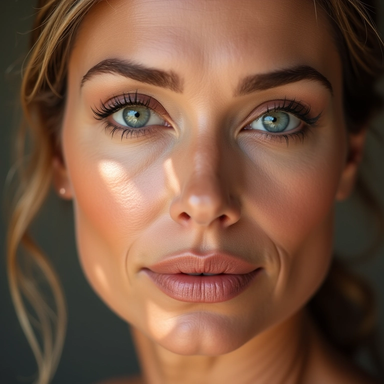 Iluminando o rosto com corretivo mineral para um efeito radiante.