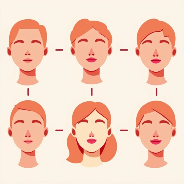 Infográfico demonstrando como contornar diferentes formatos de rosto.