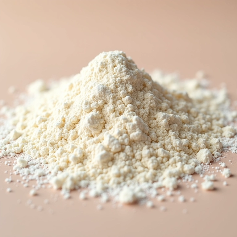 Ingredientes do pó matificante.