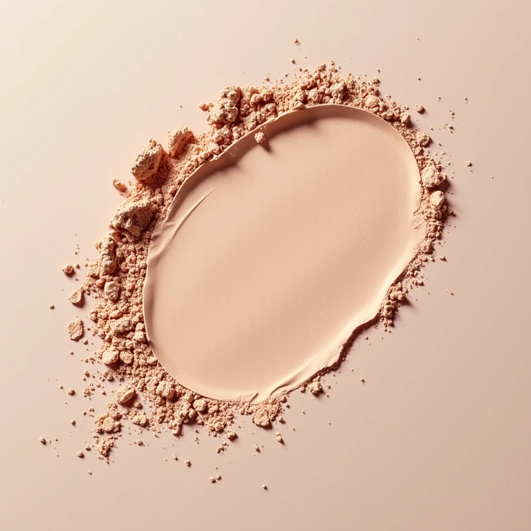 Ingredientes do pó solto mineral vegano.