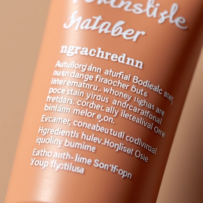 Ingredientes naturais em bronzer corporal.