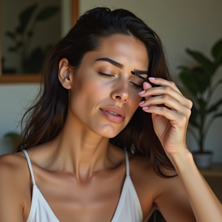 Kit de design de sobrancelha organizado.