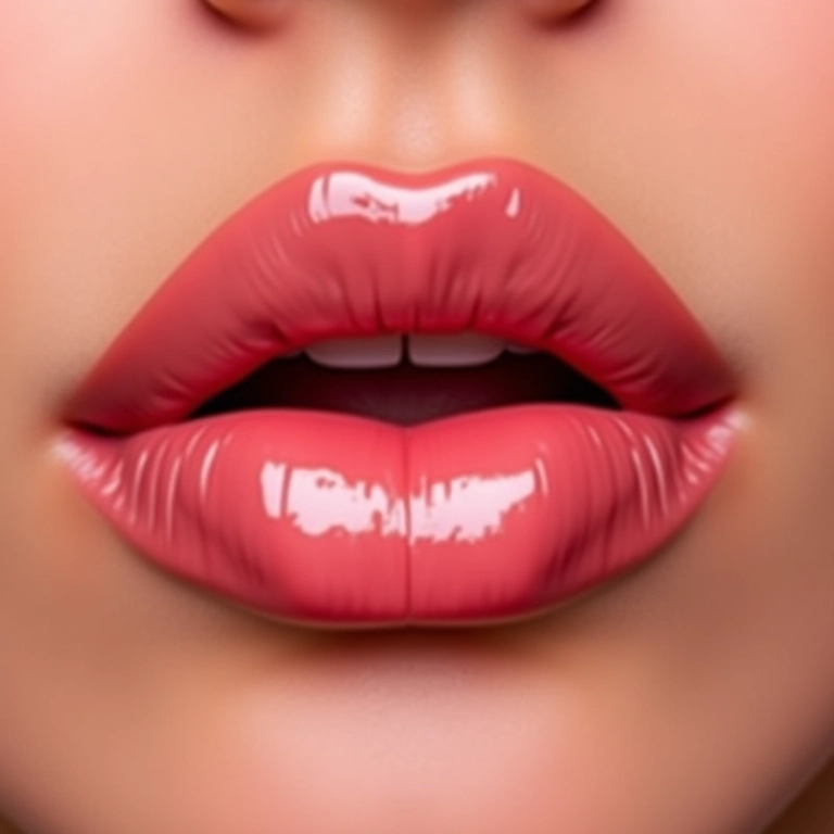 Lábios rosados ou nude para um visual romântico.