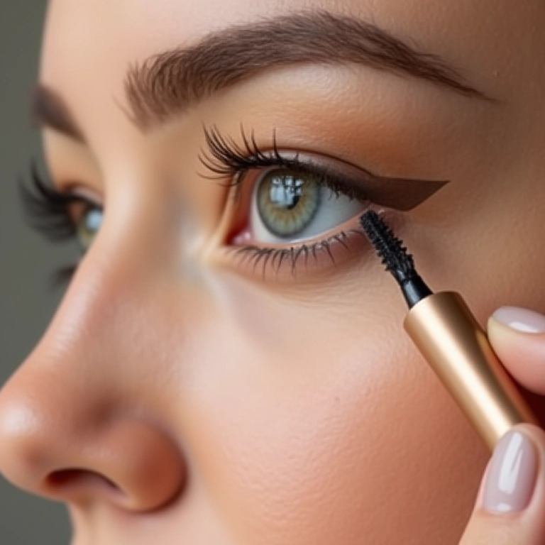 Lápis bege na linha d’água para aumentar os olhos.