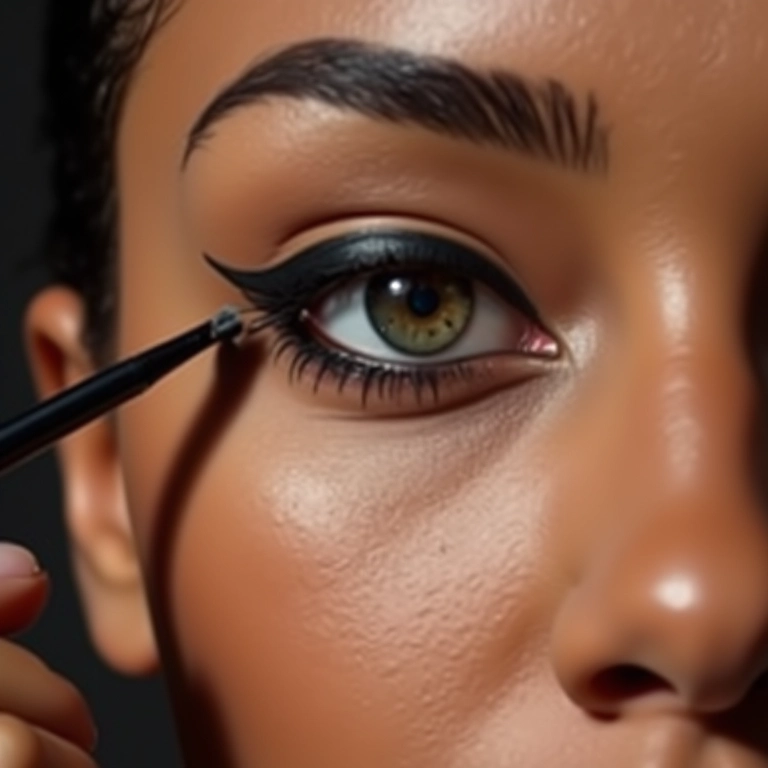 Lápis preto na linha d’água anos 90: olhar profundo e misterioso.