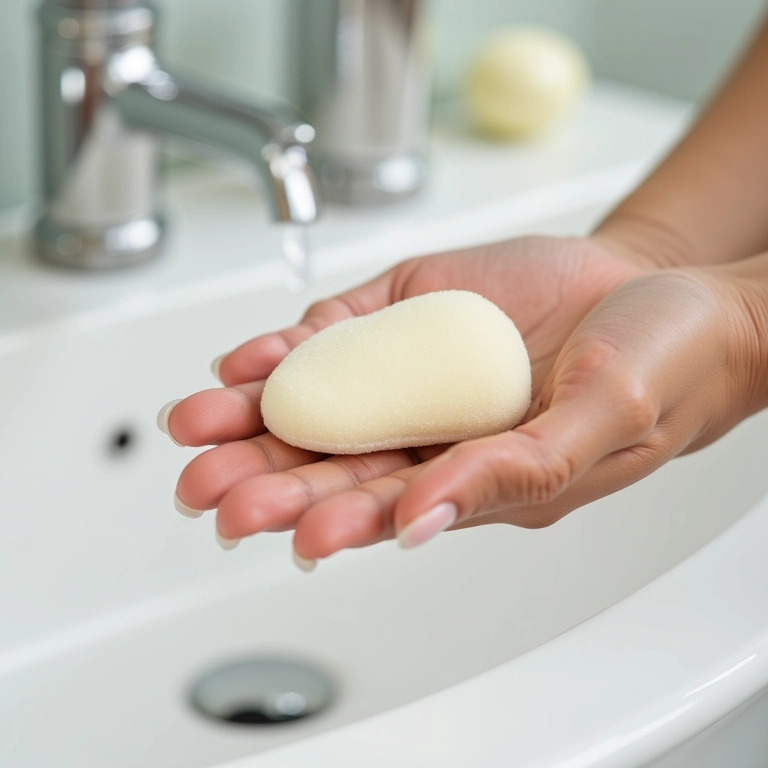 Limpeza profunda de esponja com shampoo neutro.