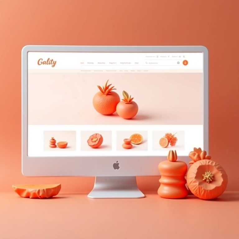 Loja online vendendo blush laranja.