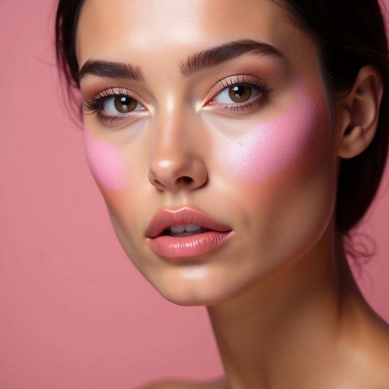 Make duradoura com pó solto rosa: truques e dicas.