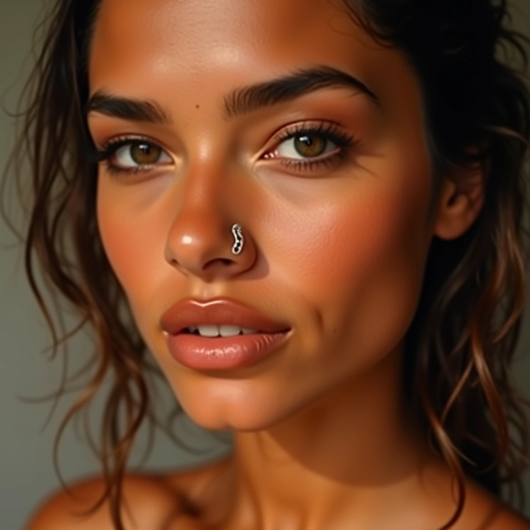 Maquiagem com efeito bronzeado para Festa Junina.