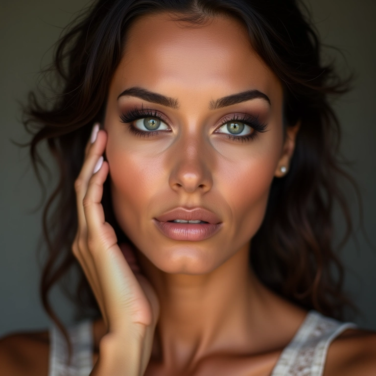 Maquiagem esfumada suave e discreta para o dia a dia.