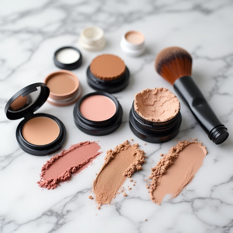 Maquiagem mineral para pele mista.