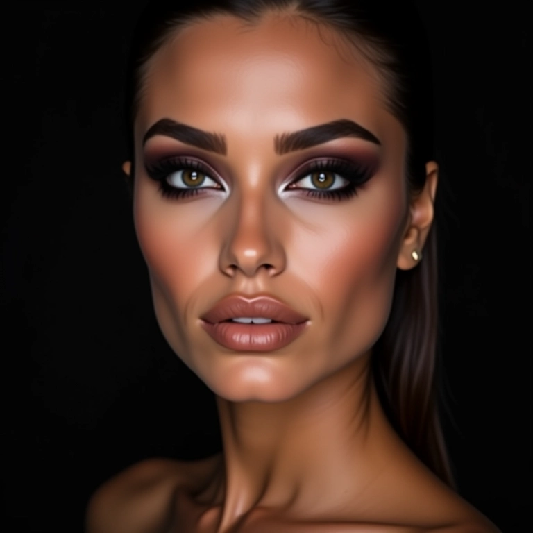 Maquiagem para debutante com olhos marcados e esfumados.