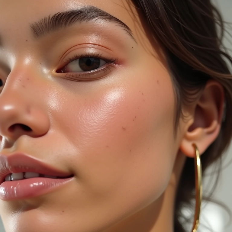 Maquiagem vegana para pele acneica.