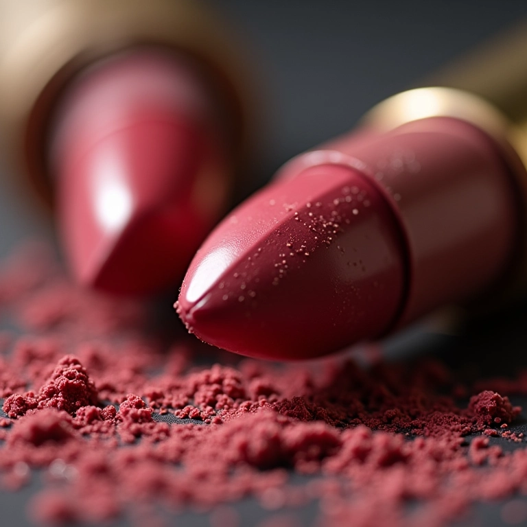 Maquiagem vencida com sinais de deterioração.