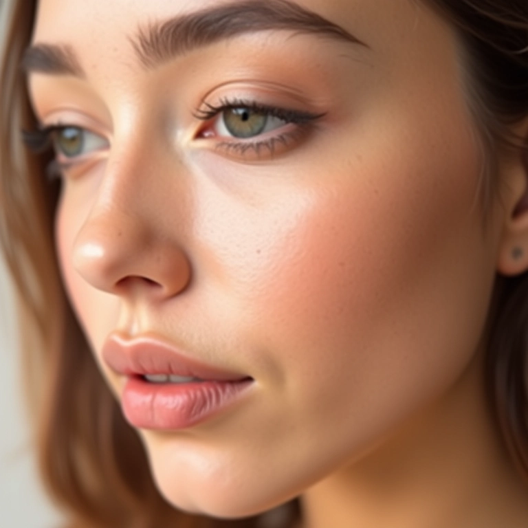 Melhora na textura da pele após aplicação da base antioxidante.