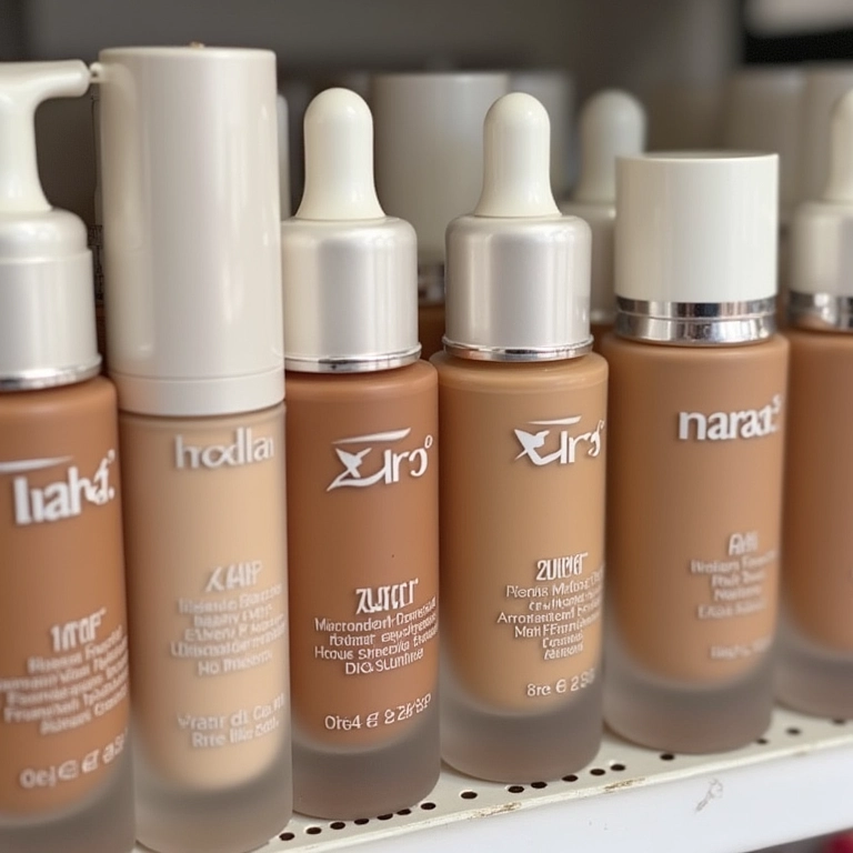 Melhores marcas de base hidratante no Brasil: prateleira de farmácia.