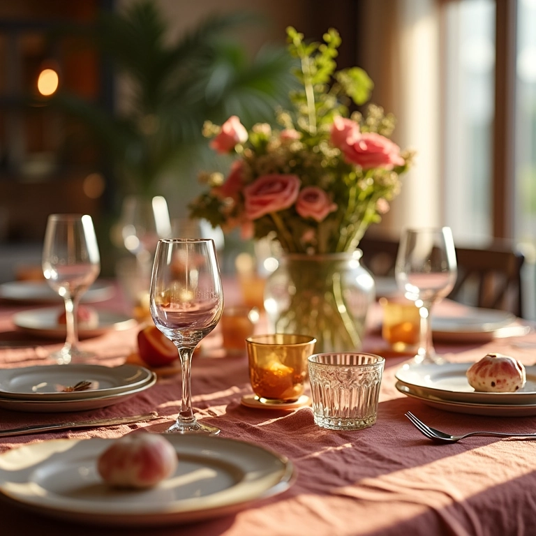Mesa de festa decorada com pequenos detalhes que fazem a diferença.