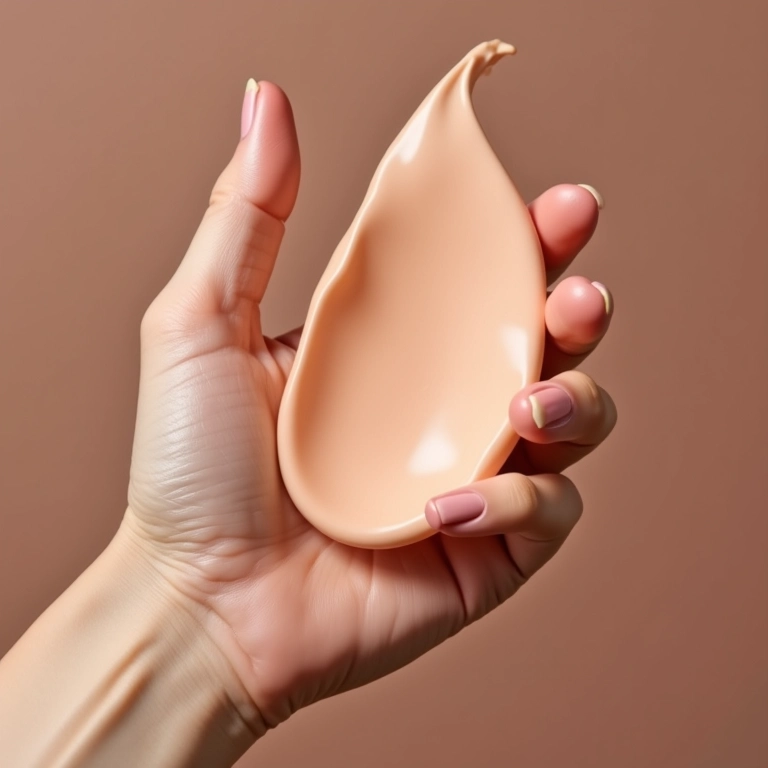 Misturando iluminador com hidratante corporal.