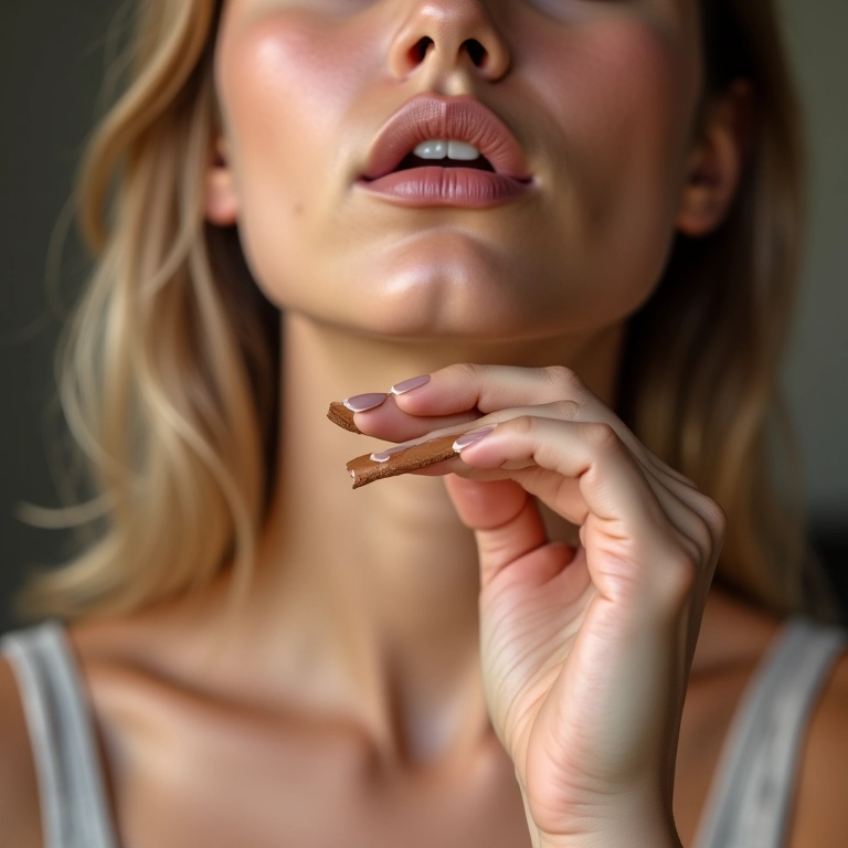 Misturando tons de base para pele clara.