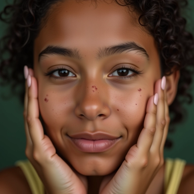 Mulher aplicando base em pele acneica, maquiagem para acne.