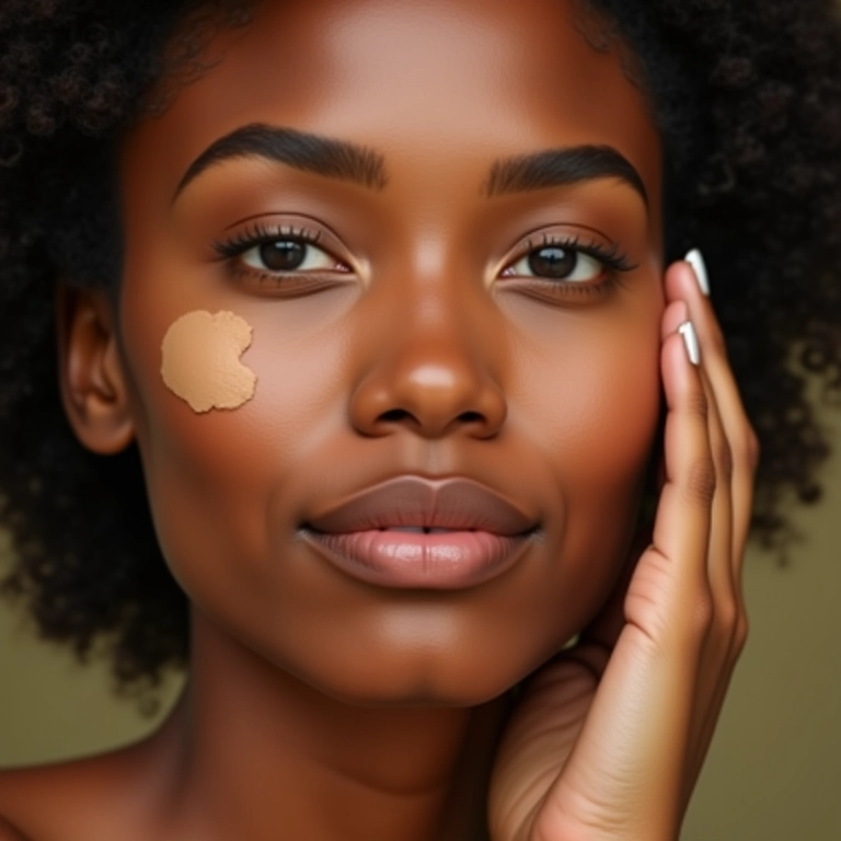 Mulher aplicando base hidratante para pele seca.