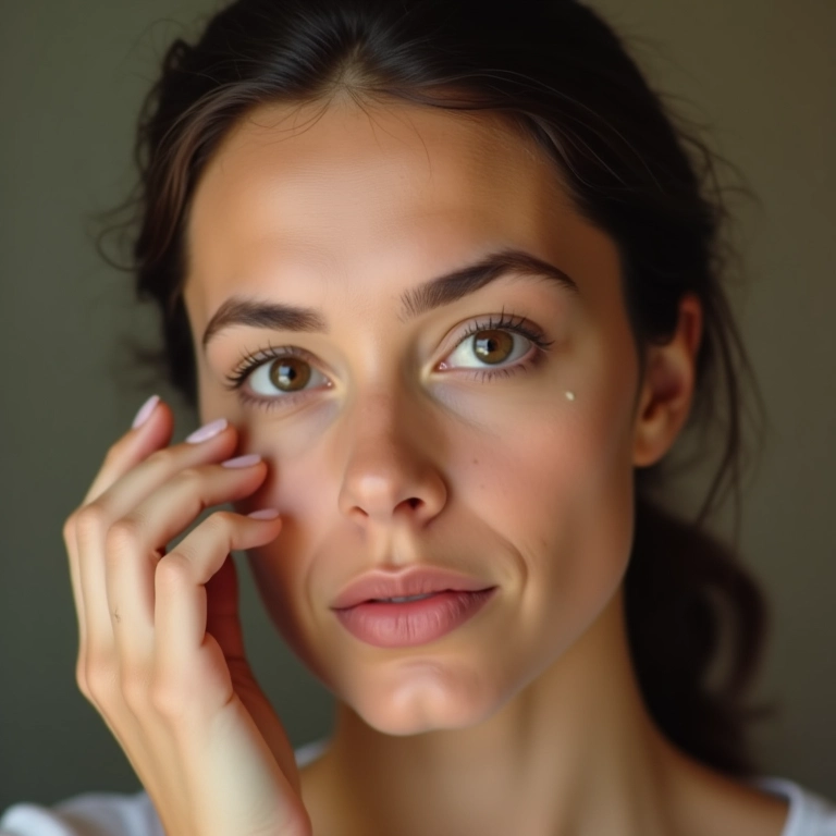Mulher aplicando contorno sutil para o dia a dia.