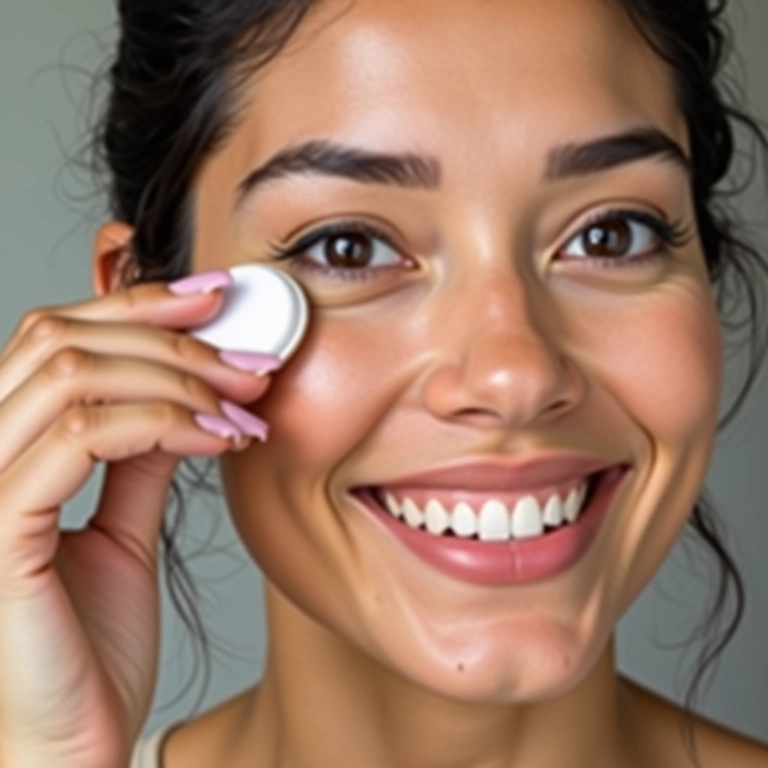 Mulher aplicando corretivo com esponjinha para olheiras.