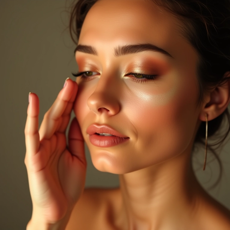 Mulher aplicando corretivo iluminador de longa duração.