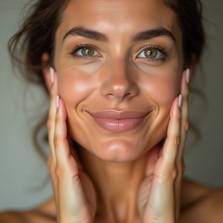 Mulher aplicando primer para uniformizar a pele.