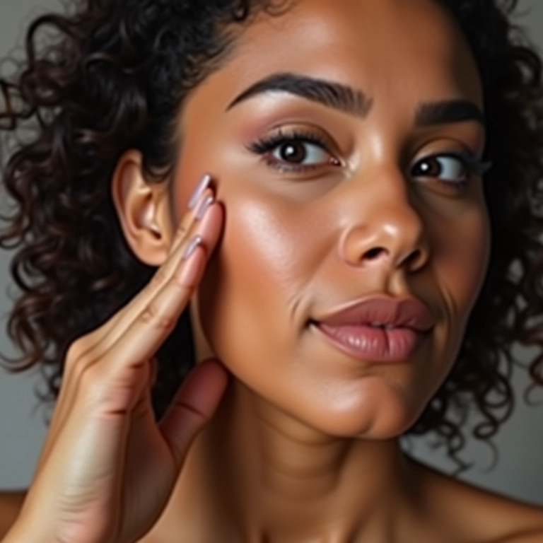 Mulher aplicando spray fixador para fazer o bronzer durar a noite toda.