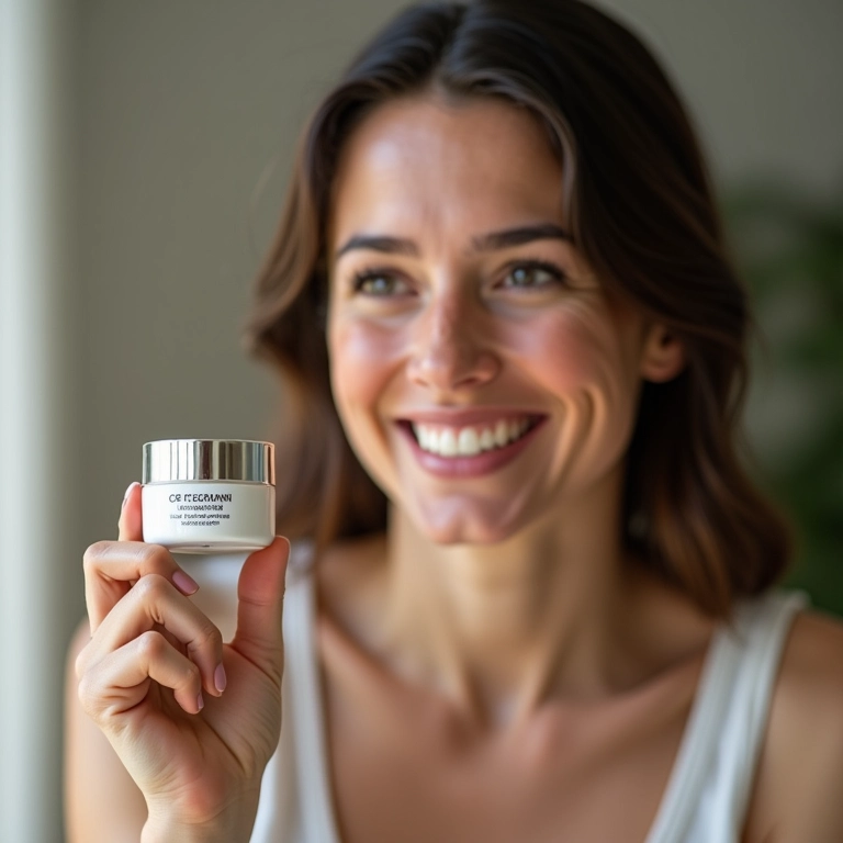 Mulher avaliando o custo-benefício do CC Cream.