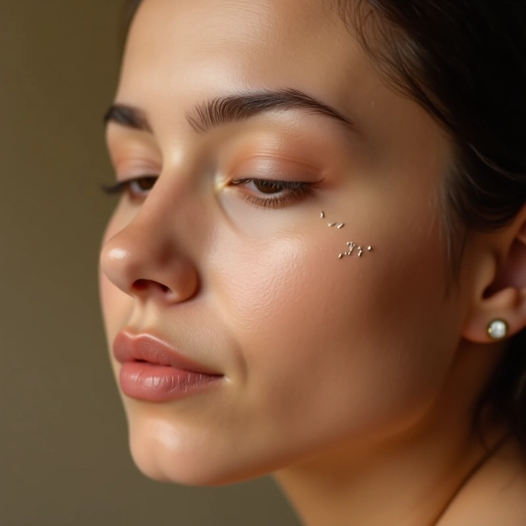 Mulher com pele oleosa aplicando base matte