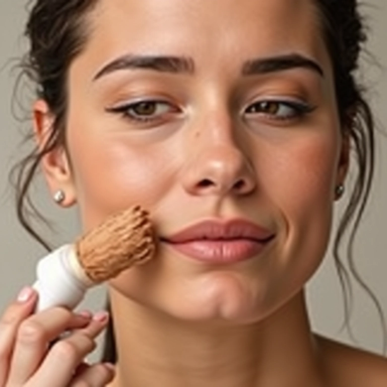 Mulher com pele oleosa aplicando bronzer líquido de acabamento matte.