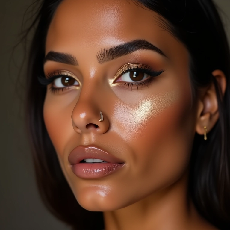 Mulher com rosto contornado e iluminado para casamento.