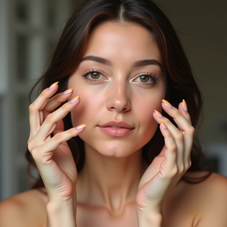 Mulher demonstrando como usar iluminador no dia a dia para um look natural.