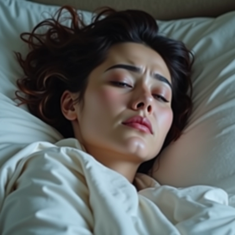 Mulher dormindo de maquiagem ocasionalmente.