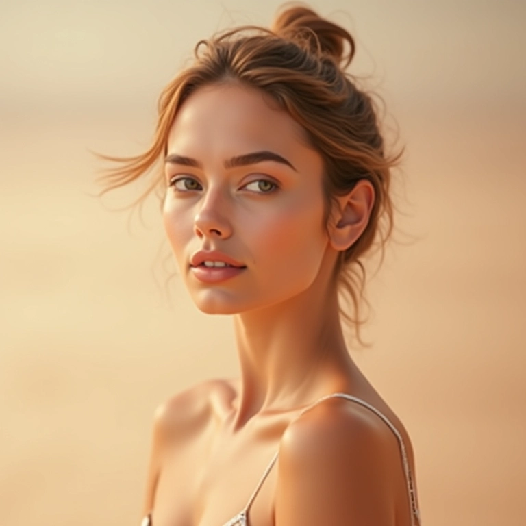 Mulher escolhendo base para o verão, fórmula leve.